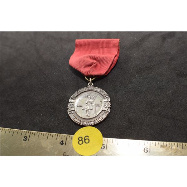 Sterling 1951 Highland Dance medal