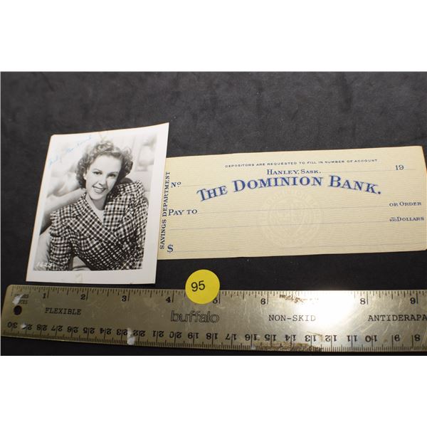 Judy Garland photo, etc.