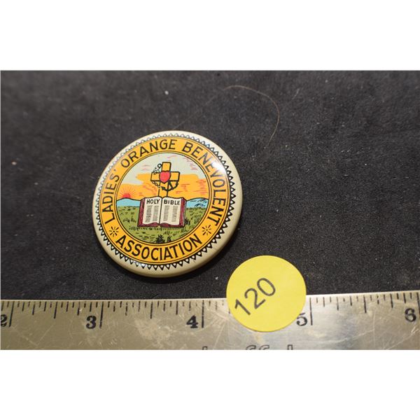 Antique pinback great color