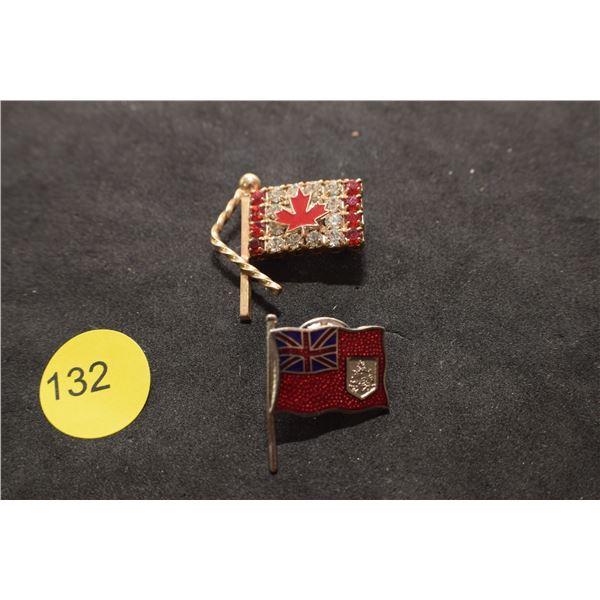 Old and New Canada Flag pins