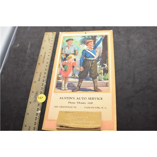 1940 Auto/School Guard Calendar