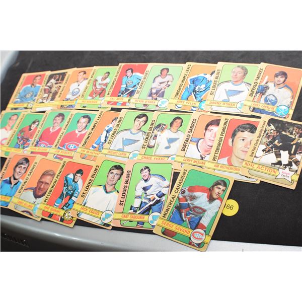1971/72 NHL Hockey cards