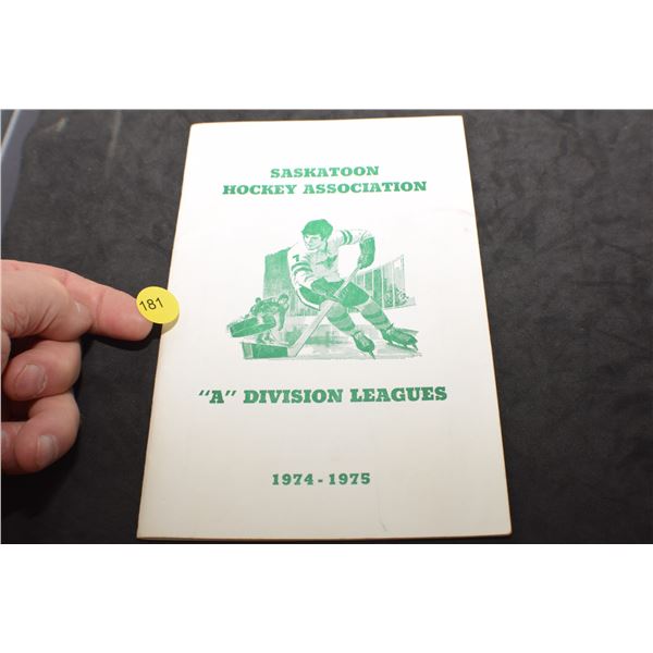 1974-75 Saskatchewan hockey photograph