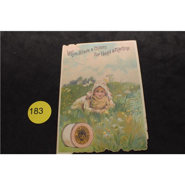 1887 Thread calendar card