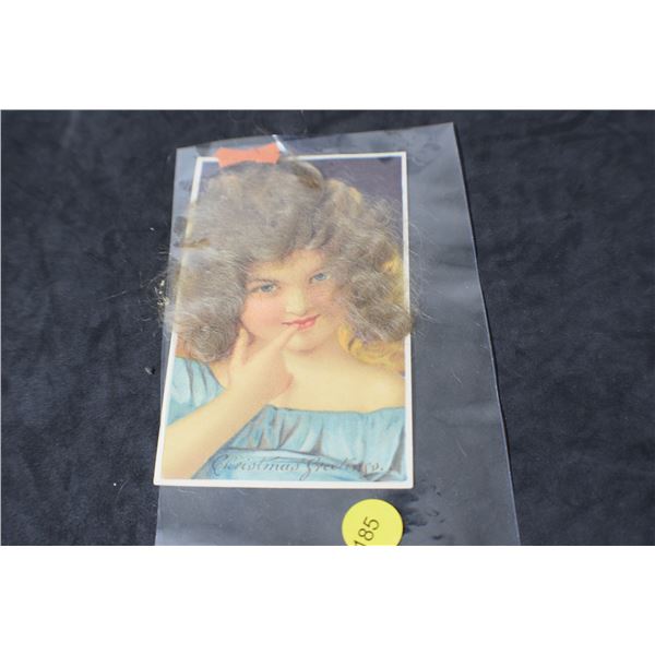 Rare Real Hair postcard