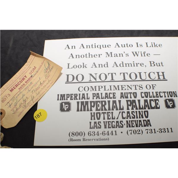 1949 Mercury Label etc.