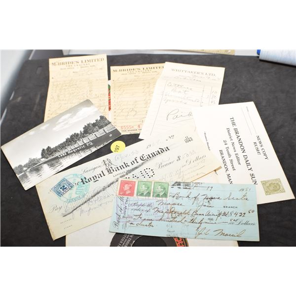 Paper lot and Trottier record (Bryan Trottier parents)