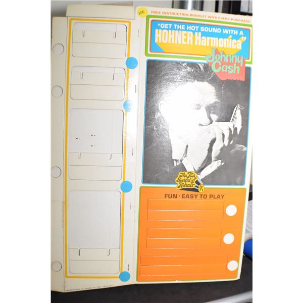 Rare Johnny Cash Harmonica store display