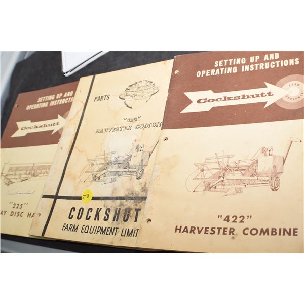 3 Vintage Cockshutt Farm Manuals