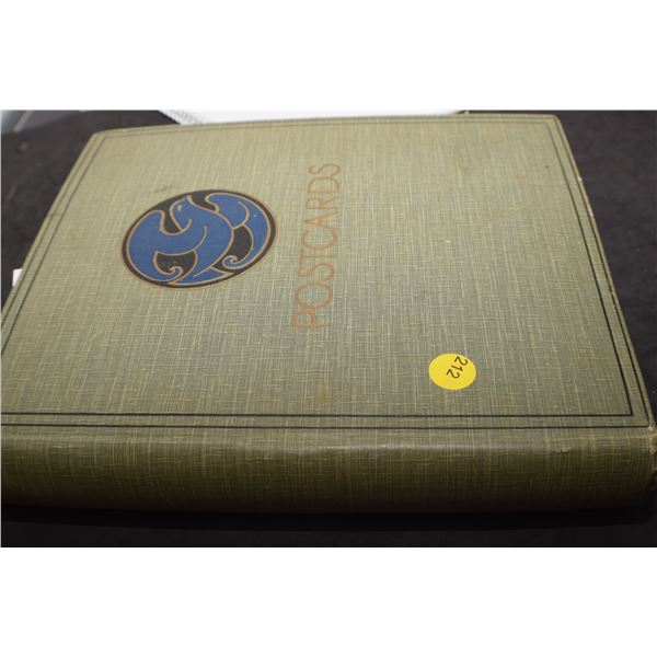 Antique postcard album c/w over 230 postcards