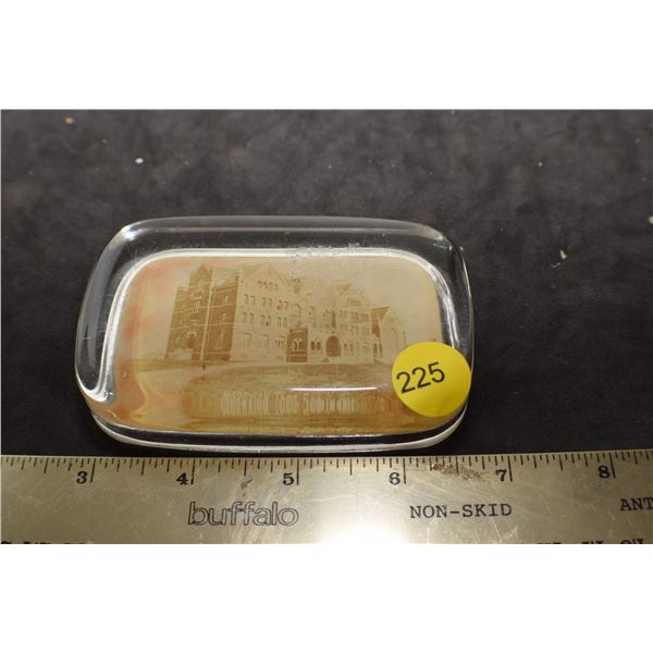 Glass Seminary Paper Weight