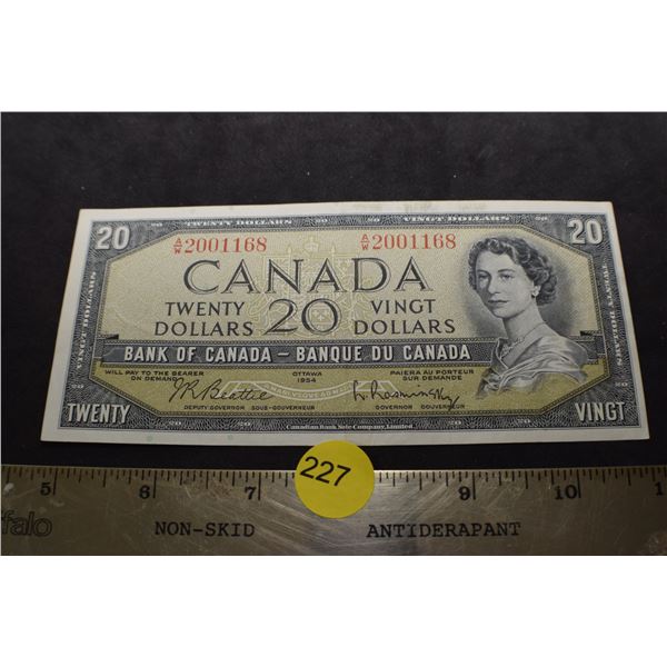 1954 Canada $20 bank note/bill