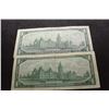 Image 2 : 2 X Canada $1 bank notes, 1 has regular serial numbers