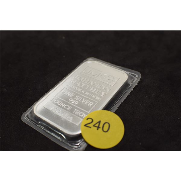 1 Troy oz Sterling Silver Bar