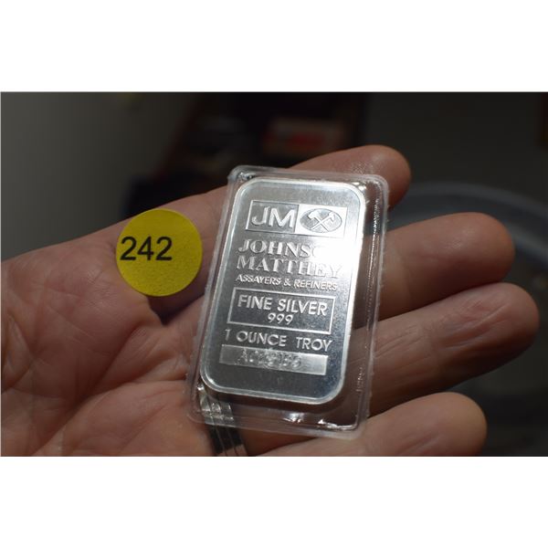 1 Troy oz Sterling Silver Bar