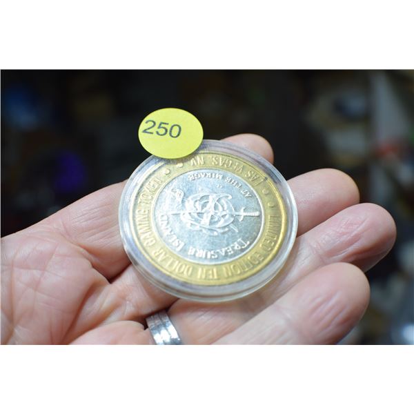 $10 Las Vegas .999 Silver gaming token (approx 1.27 oz)