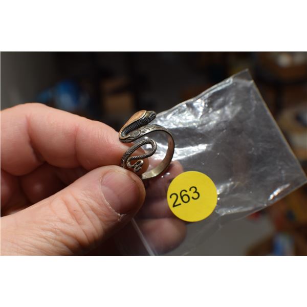 Sterling Snake Ring Size 8