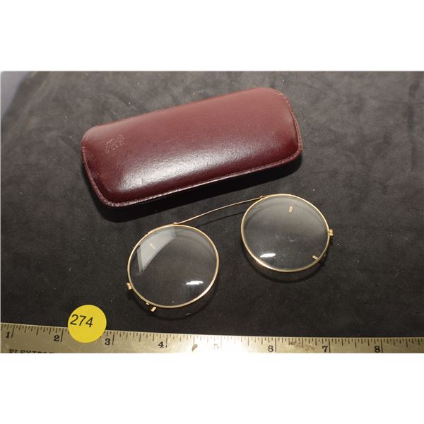 Antique Clip on Eye Sun glasses