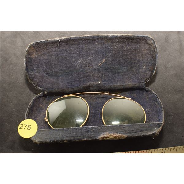 Antique Clip on Eye Glasses