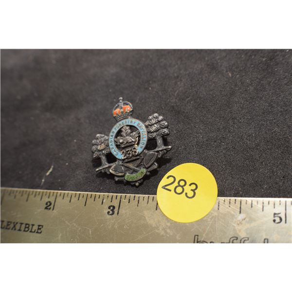 Sterling Canada Forestry Battalion pin