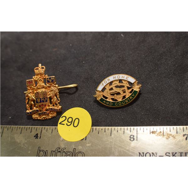 2 X Military pins