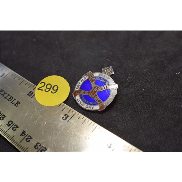 1915 Soldiers Saskatoon Sterling pin