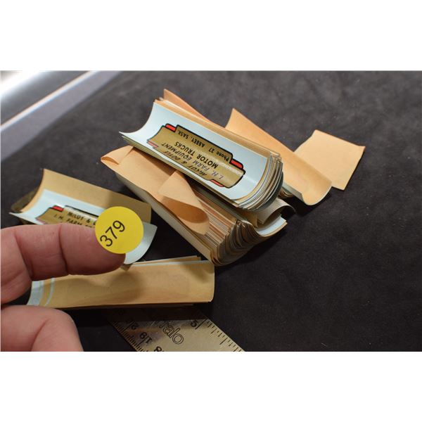 Antique Silk screen 1-H Dealer labels McCoy