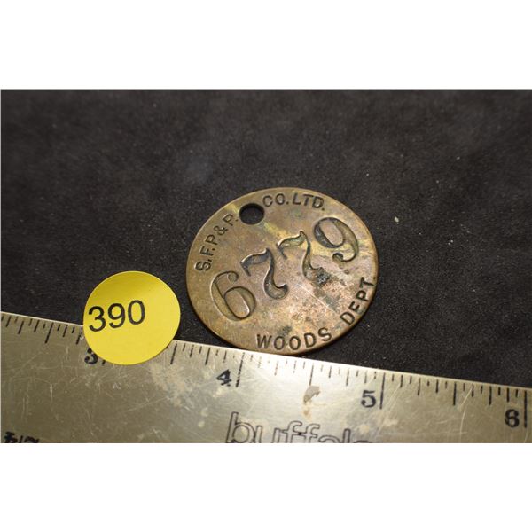 Woods Dept store Tag