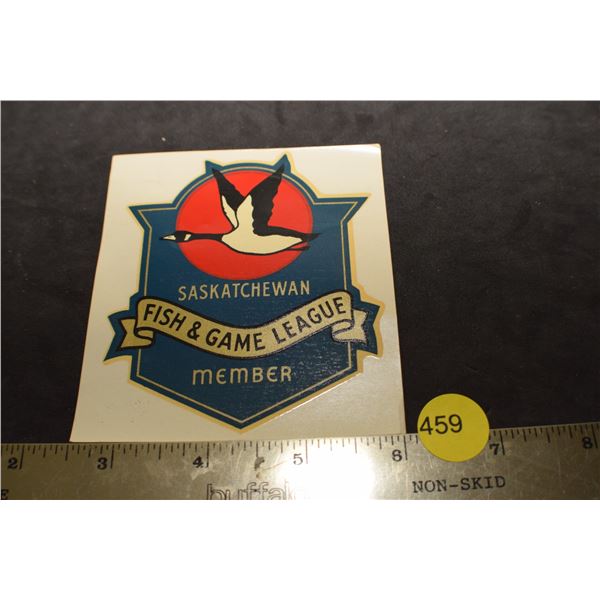 Vintage NOS Sask Fish & Game decal