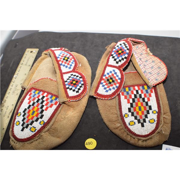 Very old Native Indian Moccasins (poor but great beads)