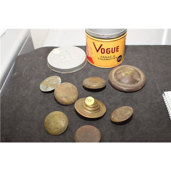 Antique can of Horse brass