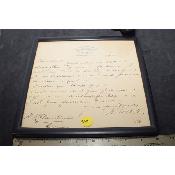 Antique Doctors Letter - Calgary N.W.T.