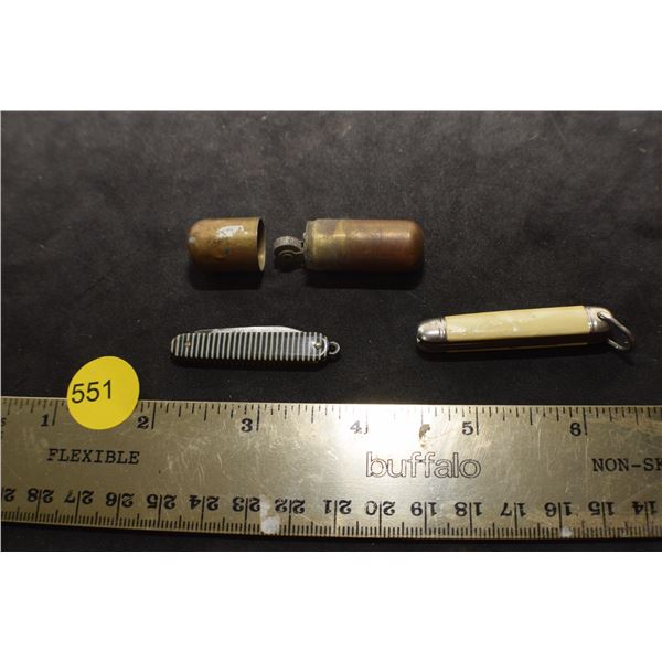 Tiny knives and lighters