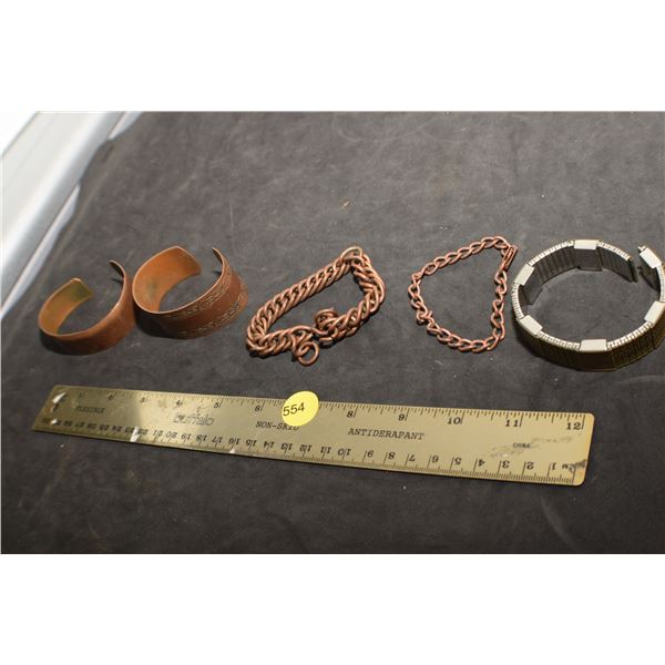 Vintage Copper Bracelets & Magnetic watch band (medical)