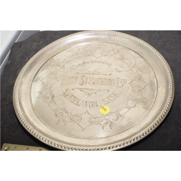 Antique Shaunavon, Sask tray