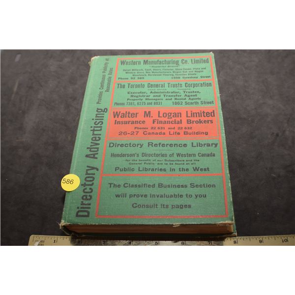 WW II 1943 Regina Business Directory