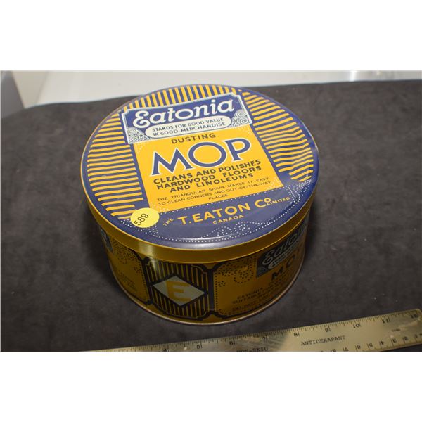 Antique Eaton's mop tin