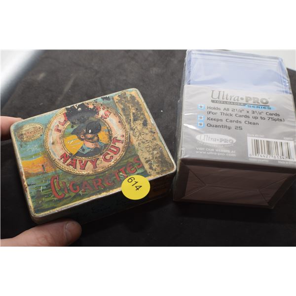 Players Tobacco Tin & Trading card