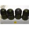 Image 1 : 4 Olive Green Insulators