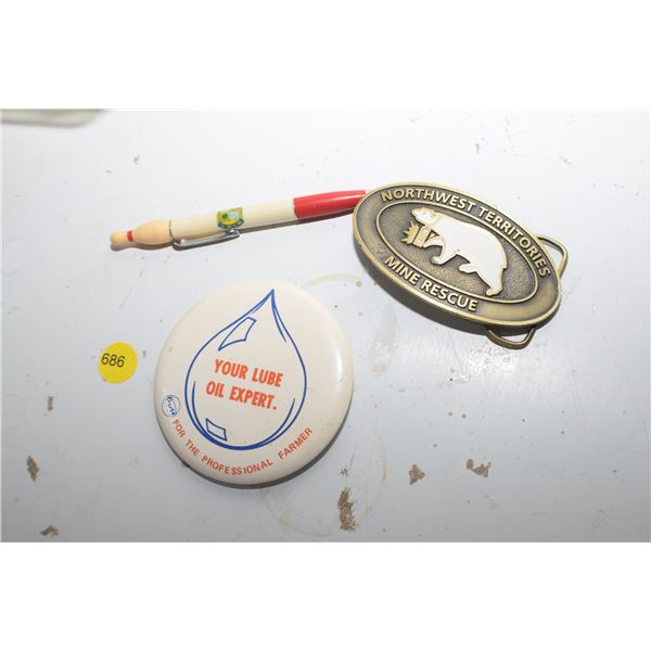 Gulf pinback, NWT Buckle, etc.