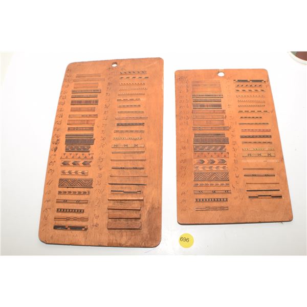Antique Carpenters inlaid wood samples