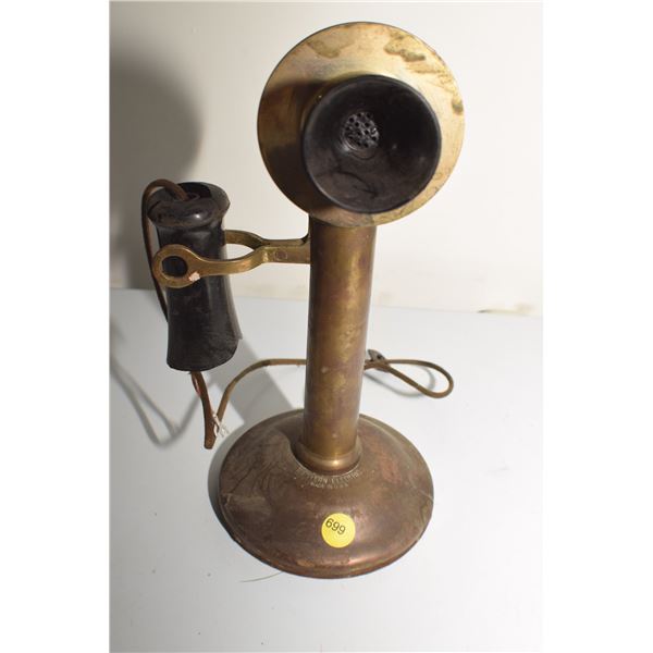 1915 Western Electric Candlestick brass telephone