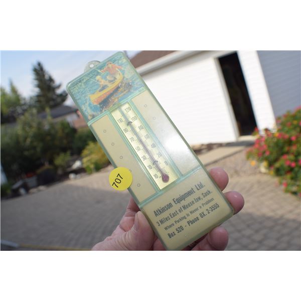 Antique Moose Jaw Fishing thermometer