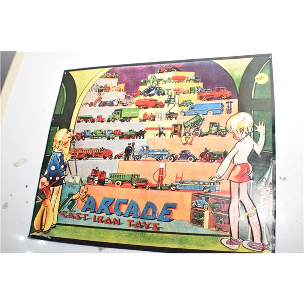 Antique NOS Arcade Litho Toy sign 14 X 11 5/8