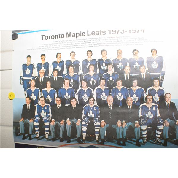 1973 Toronto Maple Leafs calendar 1 page