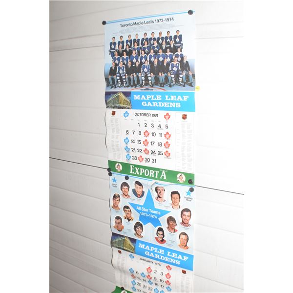 1973/74 Toronto Maple Leafs calendar 2 page