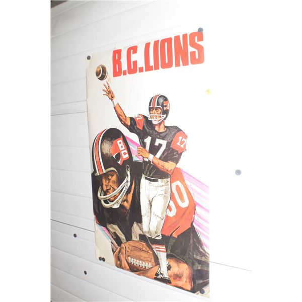 24 X 36" Vintage BC Lions CFL poster