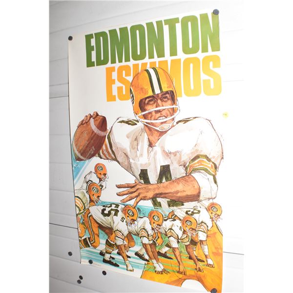 24 X 36" Vintage Edmonton Eskimos CFL poster