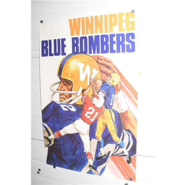 24 X 36" Vintage Winnipeg Blue Bombers CFL poster