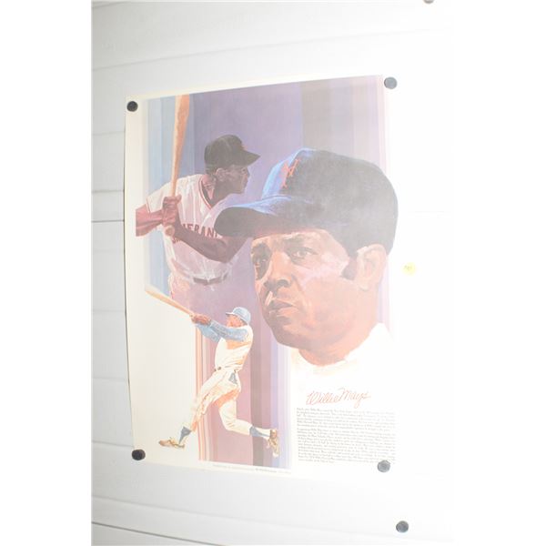 Vintage Coca Cola Willie Mays poster